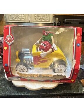 M&M's Red Green Characters Yellow Hot Rod Display Candy & Nuts Theme